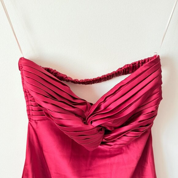 Princess Polly Shellie Satin Strapless Mini Dress NWT Red Size 6 - Picture 7 of 10